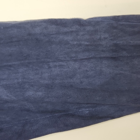 Alice+ Olivia Lambskin Blue Suede Zip Front Skinny Pants Size 00 Women - Picture 4 of 12